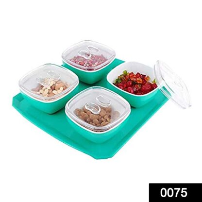 0075 Dryfruit Box, Chocolates Box, Sweet Box, Mouth Freshener Box, Indian Mukhwas Box (Set of 4, Green) - Your Brand