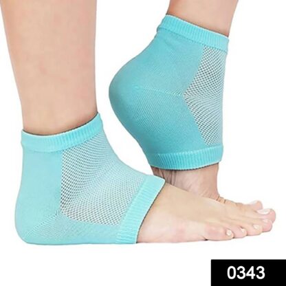 0343 Heel Pain Relief Silicone Gel Heel Socks (Multicolor) - Your Brand