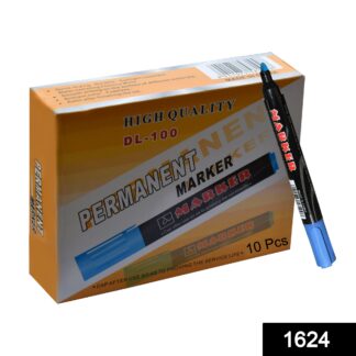1624 Blue Permanent Markers for White Board (Pack Of 10) - Your Brand