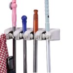 0243 4-Layer Mop and Broom Holder, Garden Tool Organizer, Multipurpose Wall Mounted - Your Brand