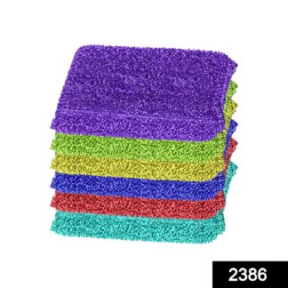 2386 Scratch Proof Kitchen Scrubber Pads for Utensils/Tiles Cleaning (6 pc) - Your Brand