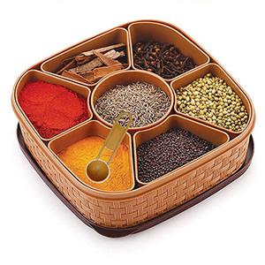 2198 Masala Rangoli Box Dabba for keeping Spices - Your Brand