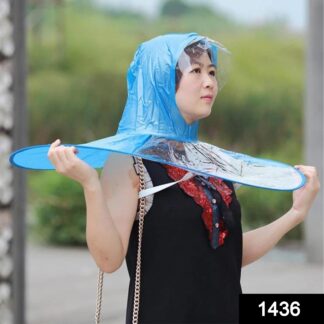 1436 Waterproof Hands Free Rain Head Wearing Umbrella Cap - Your Brand