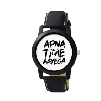 1807 Unique & Premium Analogue Watch Apna Time Ayega Print Multicolour Dial Leather Strap (Watch 7) - Your Brand