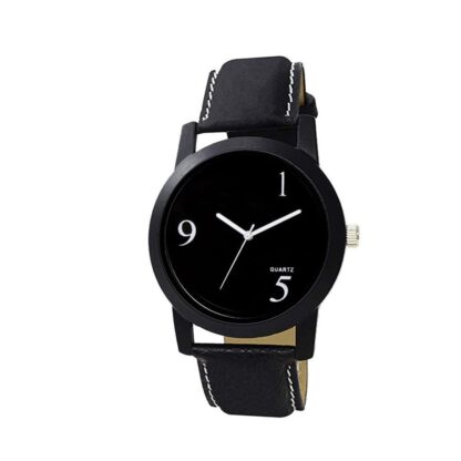 1804 Unique & Premium Analogue Black Dial stylish Leather Strap watch (Watch 4) - Your Brand