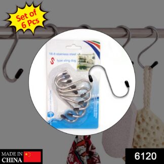 6120 6 Pc S Hanging Hook used in all kinds of places for hanging purposes on walls of such items and materials etc. freeshipping - yourbrand