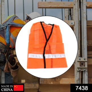7438 Orange Safety Jacket For Having protection against accidents usually in construction area's. yourbrand